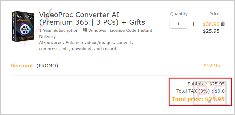 videoproc converter ai checkout page with coupon videoproc converter ai checkout page with coupon