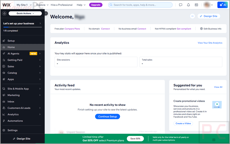 Wix.com screenshot