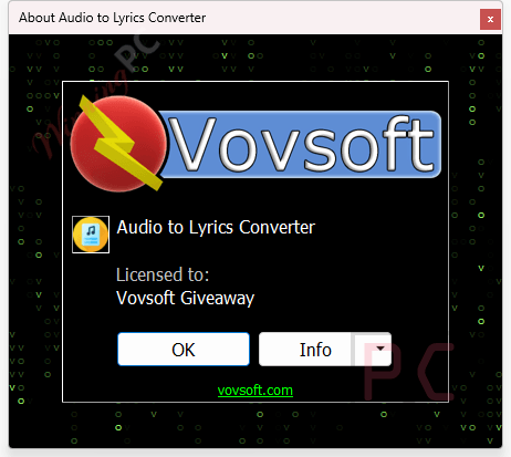 about vovsoft audio to lyrics converter free about vovsoft audio to lyrics converter free