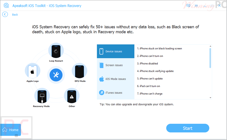 apeaksoft ios system recovery connect ios device apeaksoft ios system recovery connect ios device