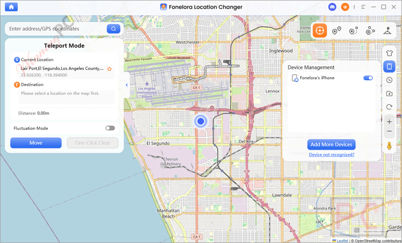 change location fonelora location changer