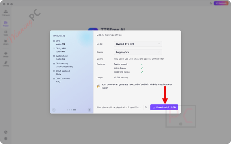 download ttsfree ai model