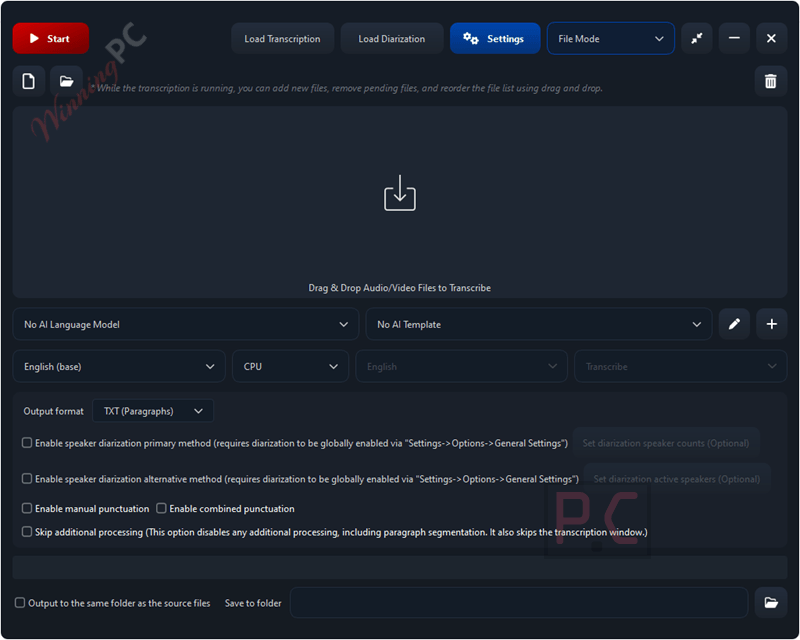 file mode speechpulse file mode speechpulse