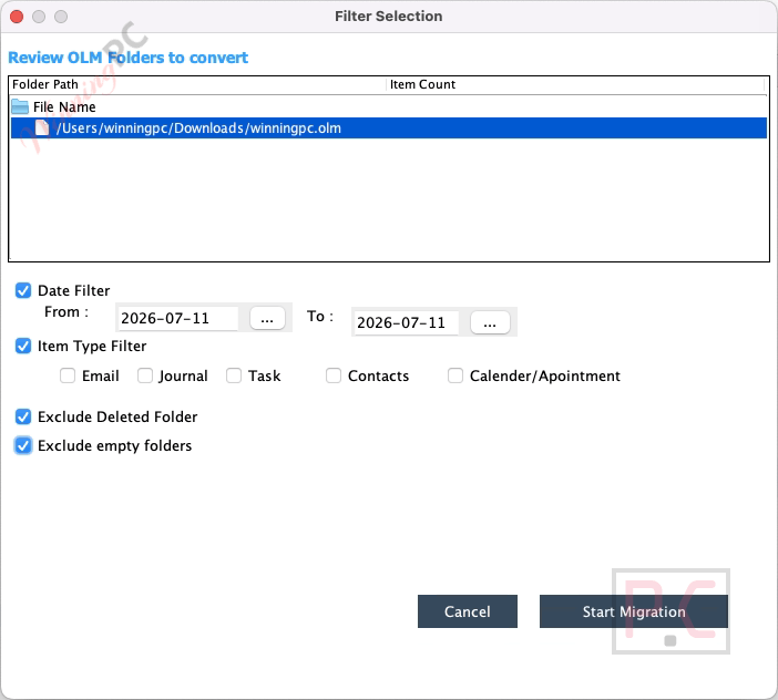 filter selection kernel mac olm converter filter selection kernel mac olm converter