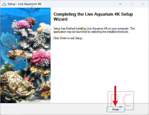 install ashampoo live aquarium 4­k