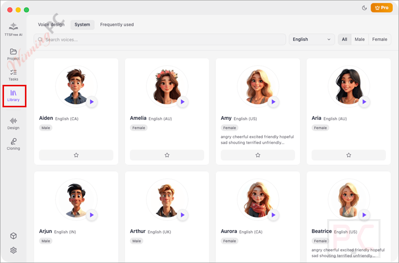 library ttsfree ai
