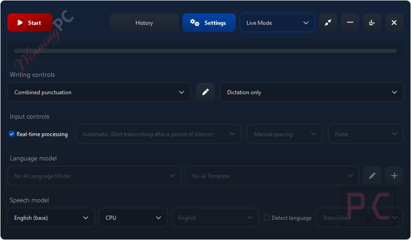 live mode speechpulse SpeechPulse