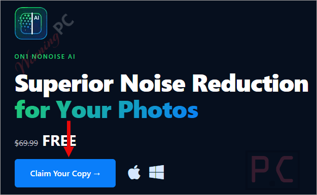 on1 nonoise ai giveaway page on1 nonoise ai giveaway page