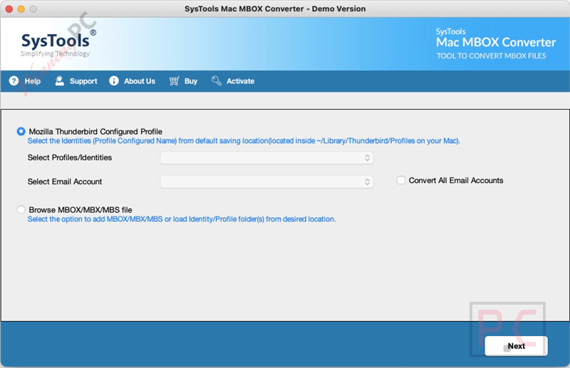 systools mac mbox converter main screenshot SysTools Mac MBOX Converter