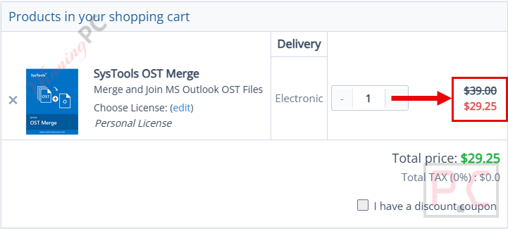 systools ost merge checkout page with coupon systools ost merge checkout page with coupon
