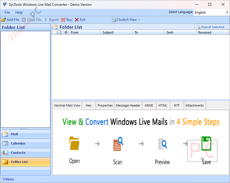 SysTools Windows Live Mail Converter