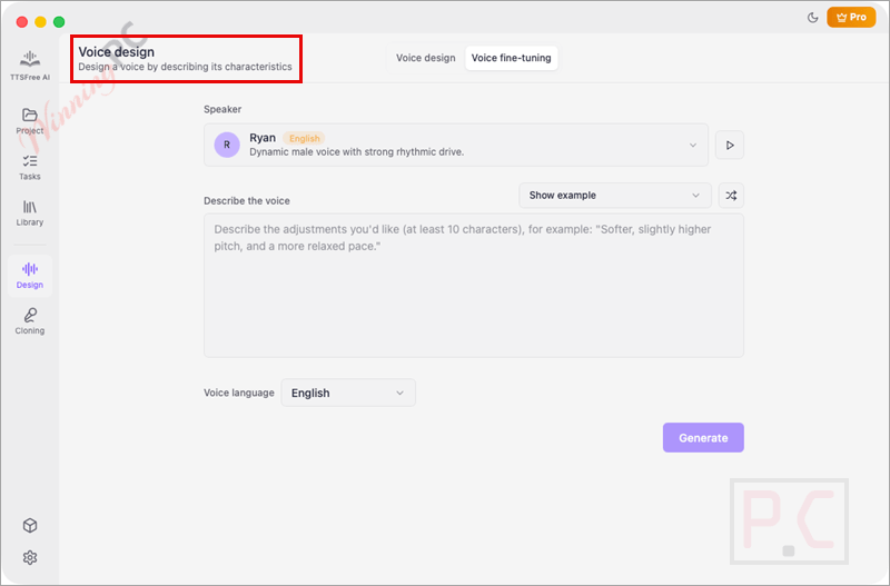 voice design ttsfree ai