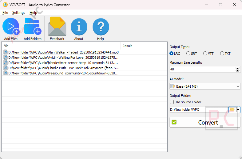 vovsoft audio to lyrics converter code free Vovsoft Audio to Lyrics Converter