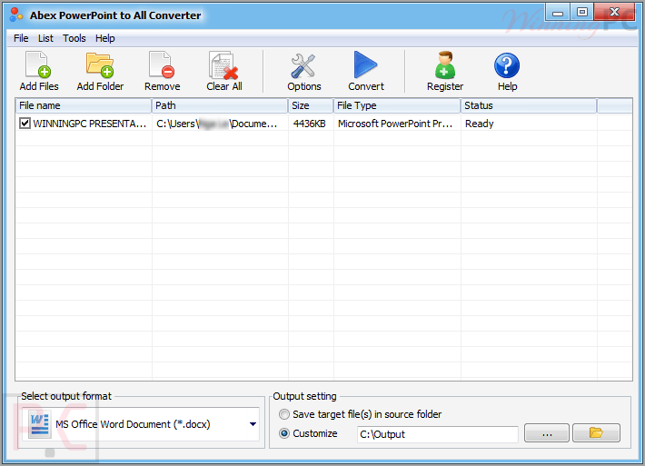 Abex PowerPoint to All Converter Screenshot