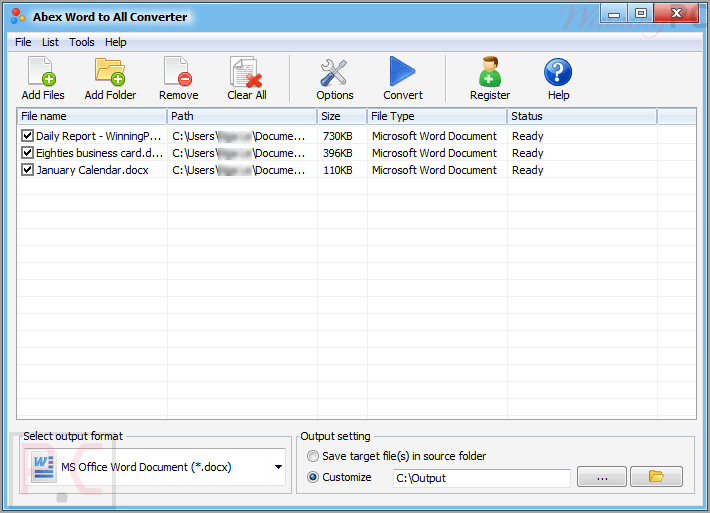 abex word to all converter screenshot Abex Word to All Converter Screenshot
