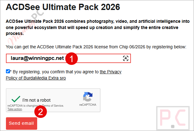 acdsee ultimate pack 2026 giveaway page
