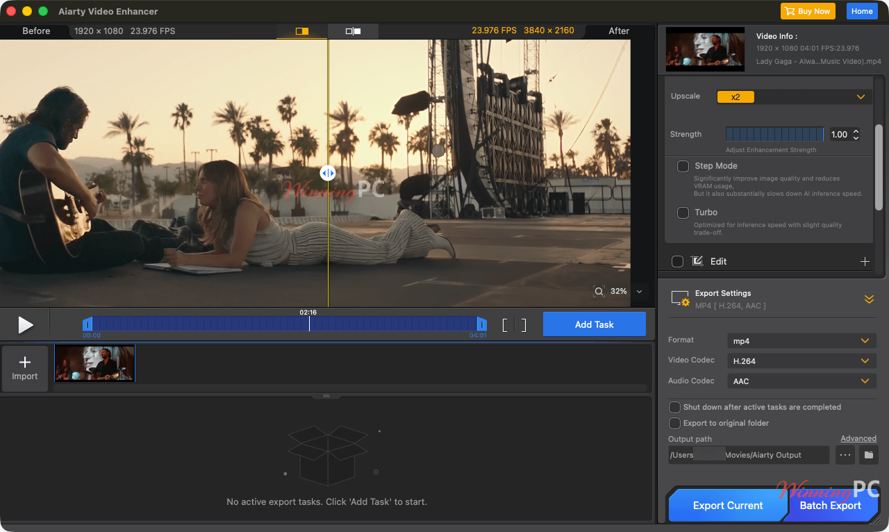 Aiarty Video Enhancer for Mac Screenshot Aiarty Video Enhancer for Mac Screenshot