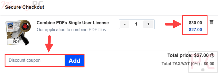 Combine PDFs coupon code
