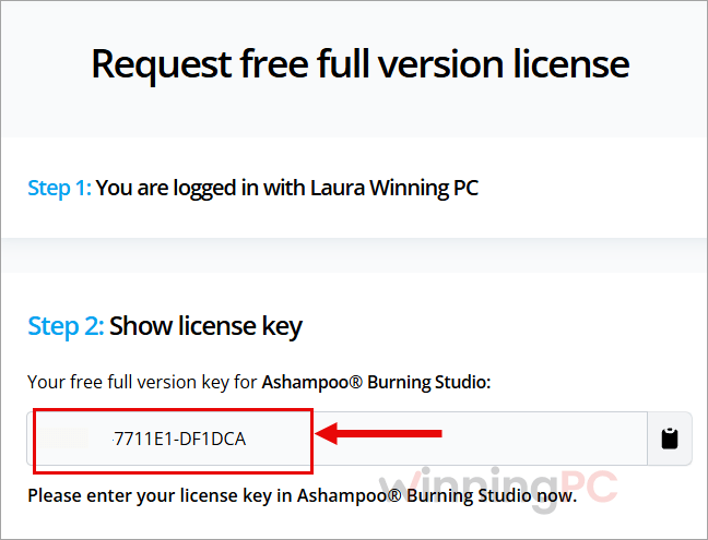 Get Ashampoo Burning Studio Code
