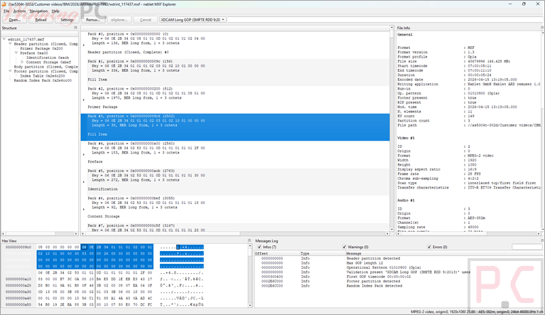 nablet mxf explorer screenshot nablet mxf explorer screenshot