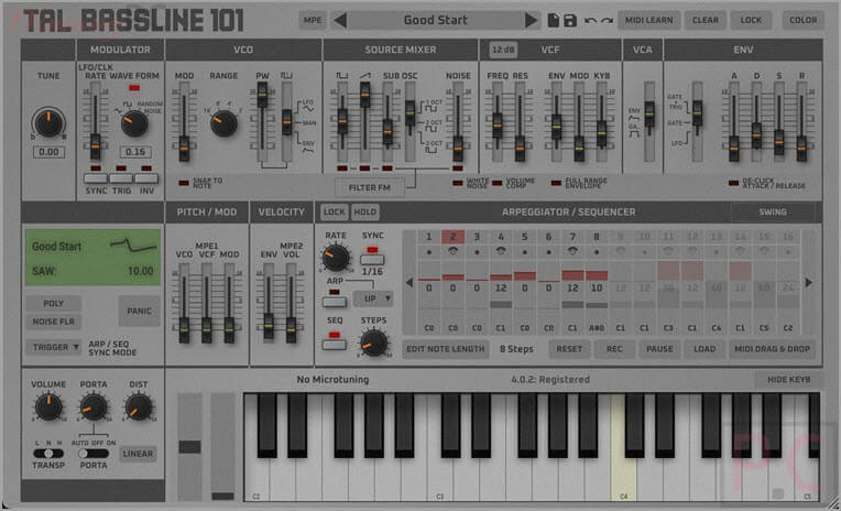TAL-BassLine-101 Screenshot