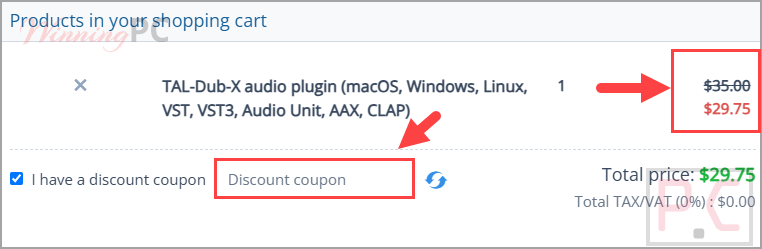 tal dub x coupon code TAL-Dub-X discount coupon code