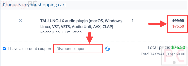 TAL-U-NO-LX Coupon Code