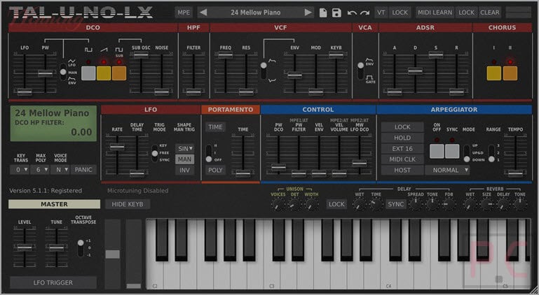 TAL-U-NO-LX Screenshot