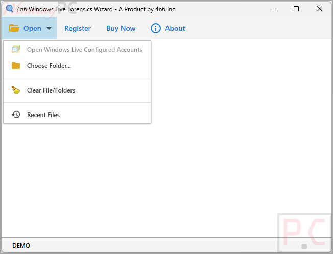 4n6 windows live mail forensics wizard screenshot 4n6 Windows Live Mail Forensics Wizard screenshot