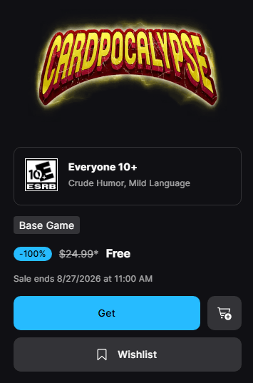 cardpocalypse game giveaway Cardpocalypse Is Free on the Epic Games Store