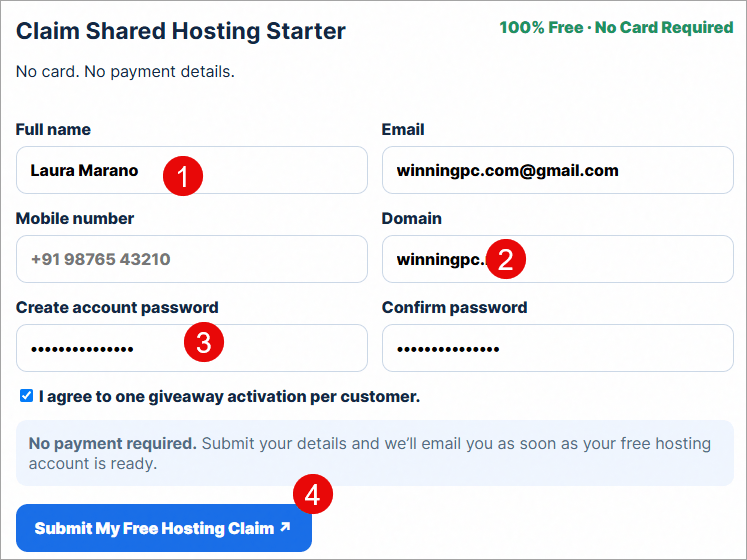 Claim HostAngle Giveaway