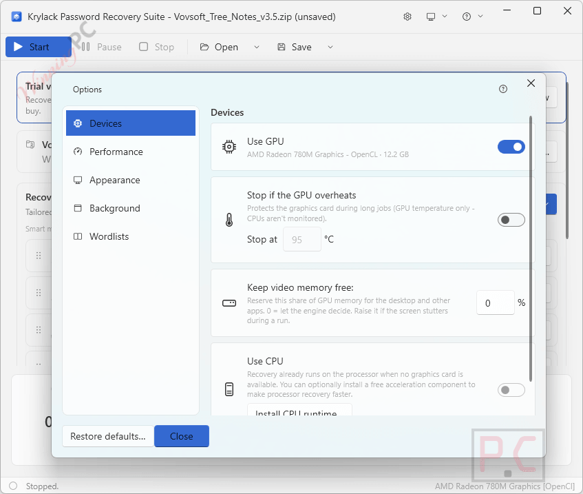 krylack password recovery suite options krylack password recovery suite options