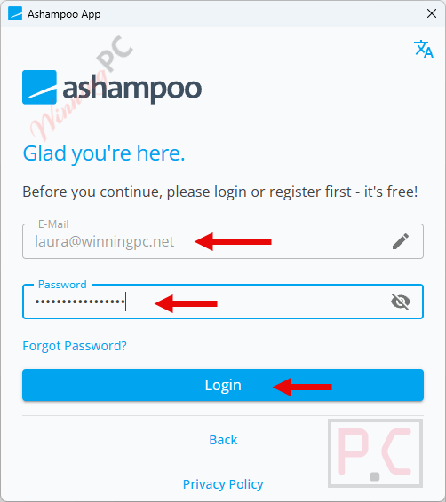 login ashampoo hdr free