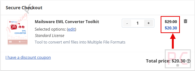 Mailsware EML Converter Toolkit Apply Coupon
