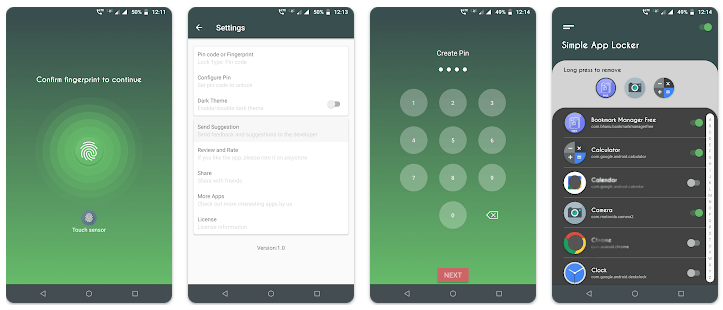 simple app locker app screenshot Simple App Locker Screenshot
