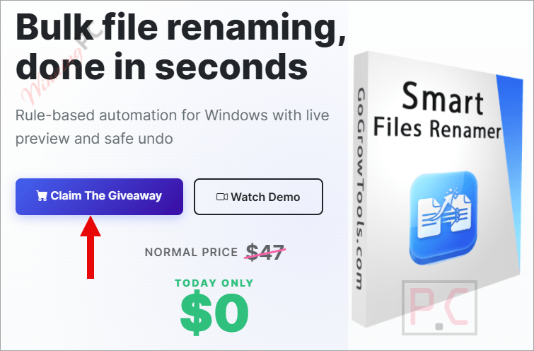 smart file renamer giveaway page smart file renamer giveaway page