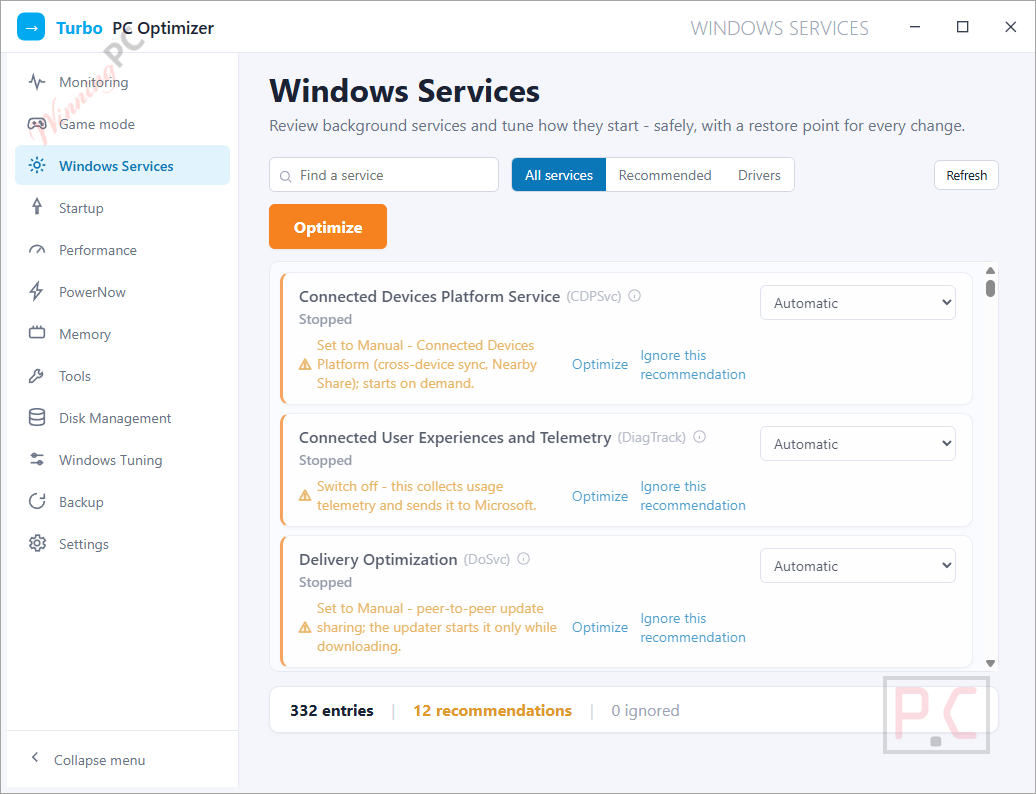 windows services softorbits turbo pc optimizer windows services softorbits turbo pc optimizer