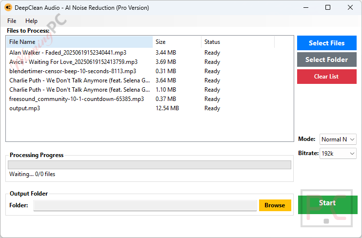 DeepCleanAudio Add Files