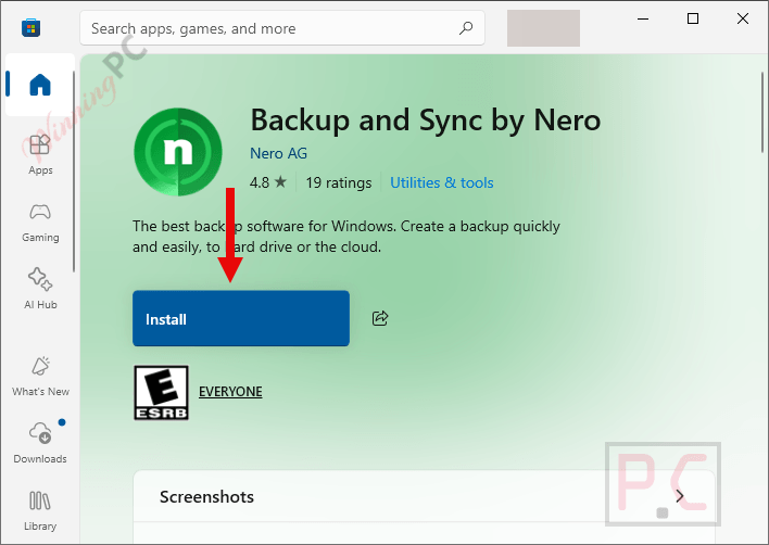 Install Nero BackItUp 2026