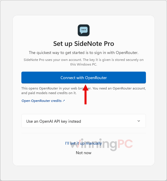 sidenote pro connect with openrouter sidenote pro connect with openrouter