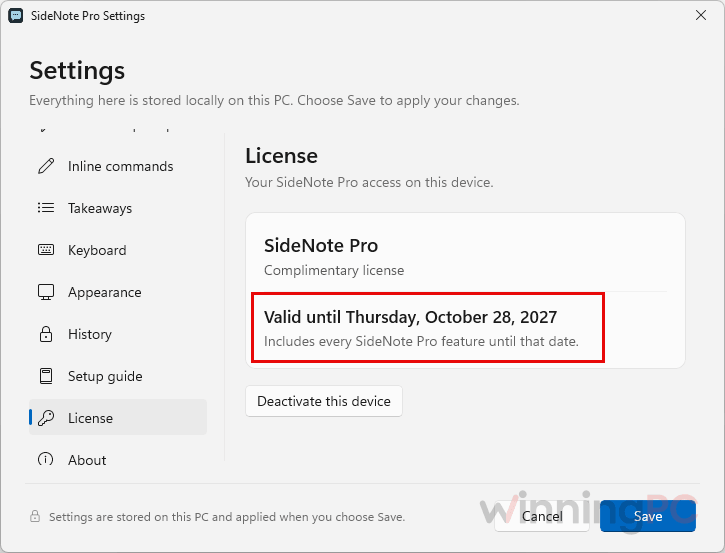 subscription sidenote pro free key subscription sidenote pro free key
