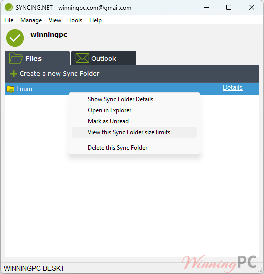 syncing net personal edition screenshot SYNCING.NET Personal Edition Screenshot