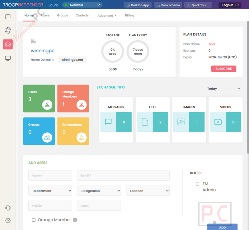 troop messenger dashboard Troop Messenger Dashboard
