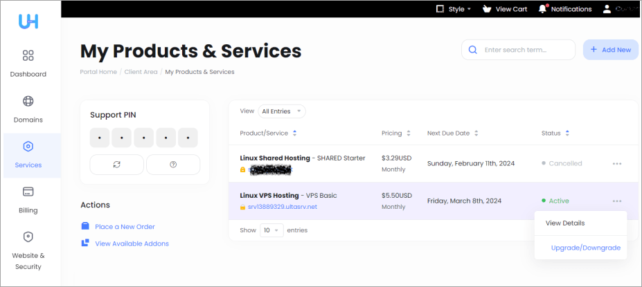 ultahost screenshot UltaHost screenshot