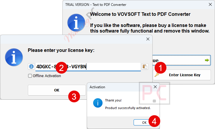 vovsoft text to pdf converter activation Vovsoft Text to PDF Converter Activation