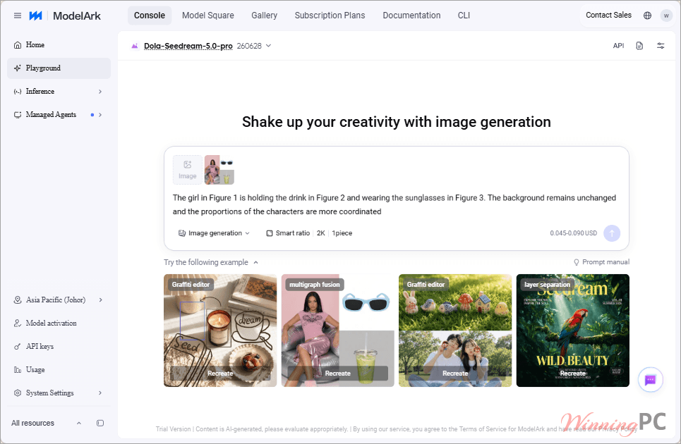 byteplus Seedream screenshot Seedream Pro screenshot
