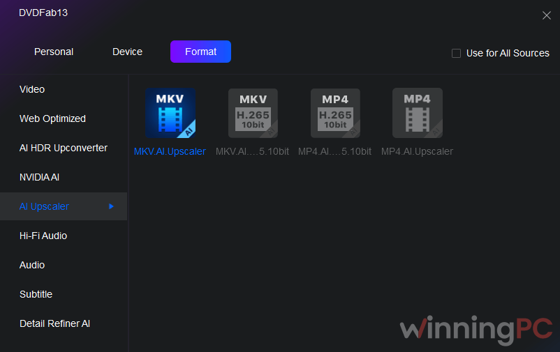dvdfab ai upscaler screenshot DVDFab AI Upscaler screenshot