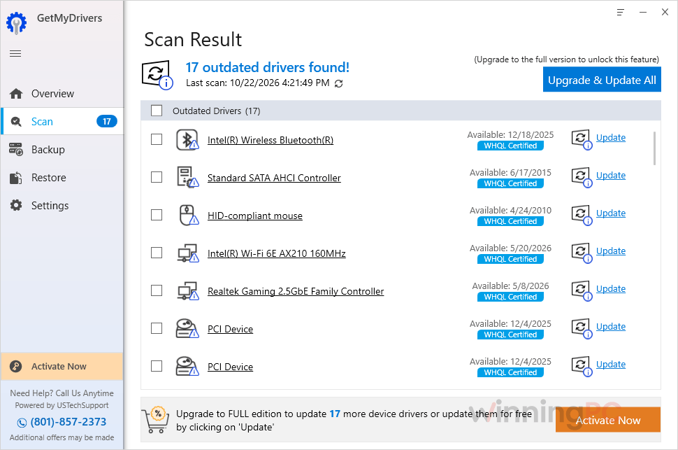 getmydrivers scan result getmydrivers scan result