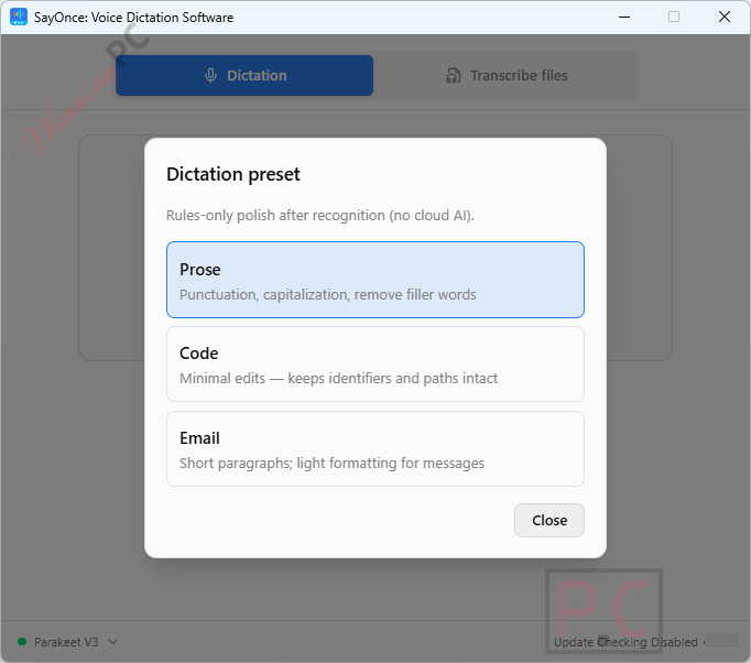 prose sayonce voice dictation software prose sayonce voice dictation software
