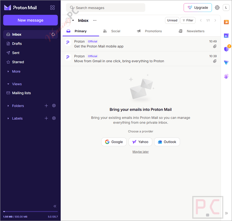 proton mail main screenshot coupon Proton Mail Main Screenshot